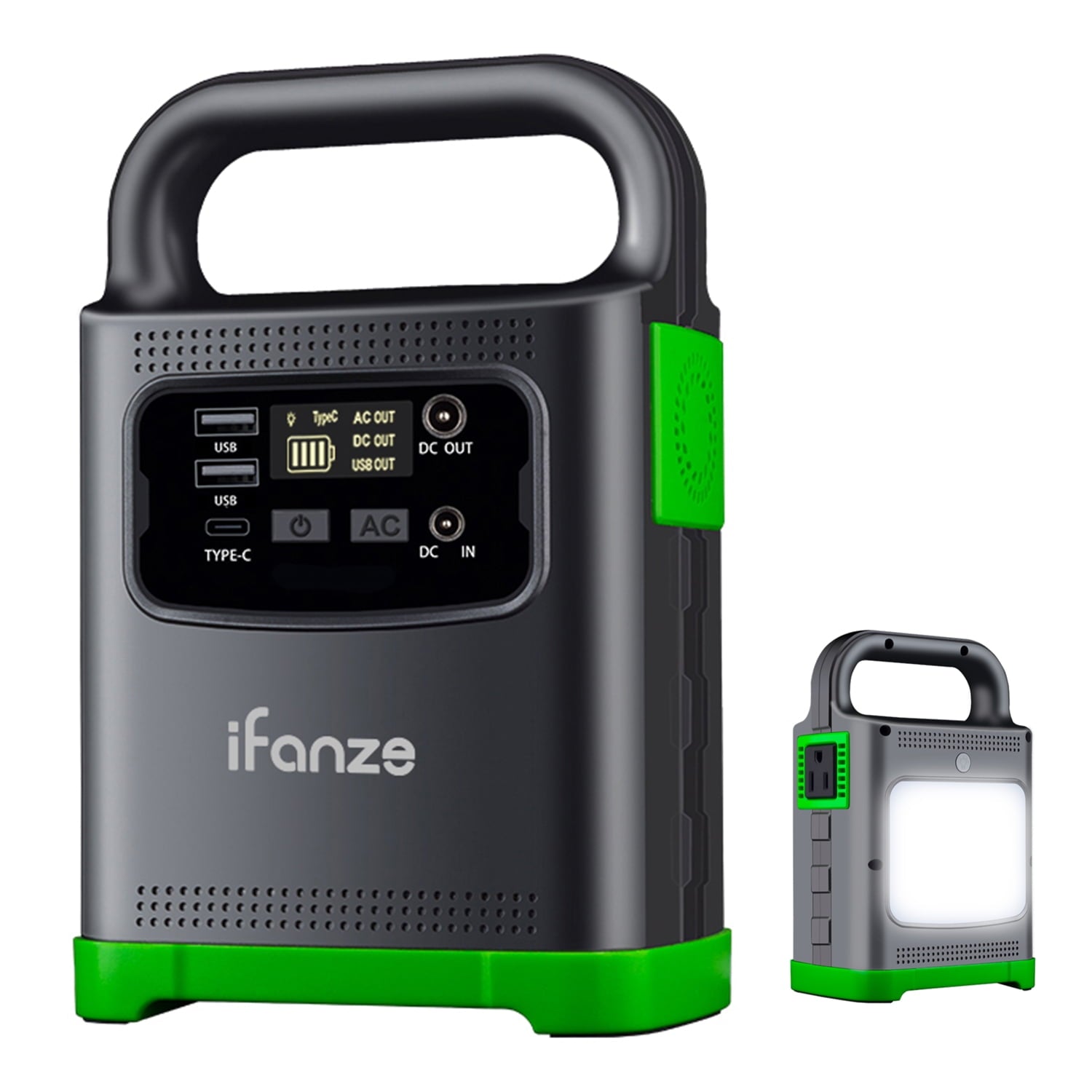 iFanze 120W Portable Power Station, 100Wh Camping Solar Generator Lithium Battery Power 110V/120W AC, DC, USB QC3.0, LED Flashlight Emergency Lithium Battery, Power Outage