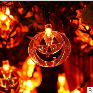 Halloween String Lights, 10ft 20 LED Halloween Decorative Lights, Indoor Outdoor Battery Powered String Lights, Pumpkin LED Lights for Halloween Party Home Decor