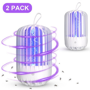 Bug Zapper with Nightlight , UV Light 2000V High Powered Solar Bug Zapper, Electronic Insect Killer for Outdoor Indoor Bedroom Kitchen