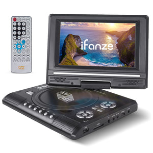 7.8" Portable DVD Player,13in Large Swivel Screen 270° Rotation DVD Player with FM Radio/Hundreds of Cable TV/Wireless TV, Support U Disk,SD/MS/MMC Card