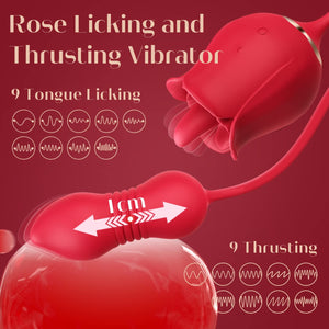 Rose Sex Toy for Women, Trusting Vibrators for G-spot Stimulation, Adult Sex Toy Dildo Vibrator for Women or Couples (Red)