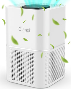 Olansi Air Purifier for Home, 1300 sq.ft True for Cat Hair and Dog Hair Allergy and Asthma Smoker Portable Quiet H13 HEPA Air Purifier ,3 in 1 Filter