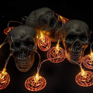 Halloween String Lights, 10ft 20 LED Halloween Decorative Lights, Indoor Outdoor Battery Powered String Lights, Pumpkin LED Lights for Halloween Party Home Decor