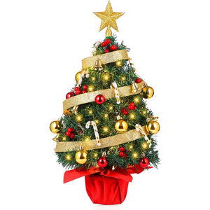 Vinmall 50cm Prelit Artificial Christmas Tree with Lights for Decor