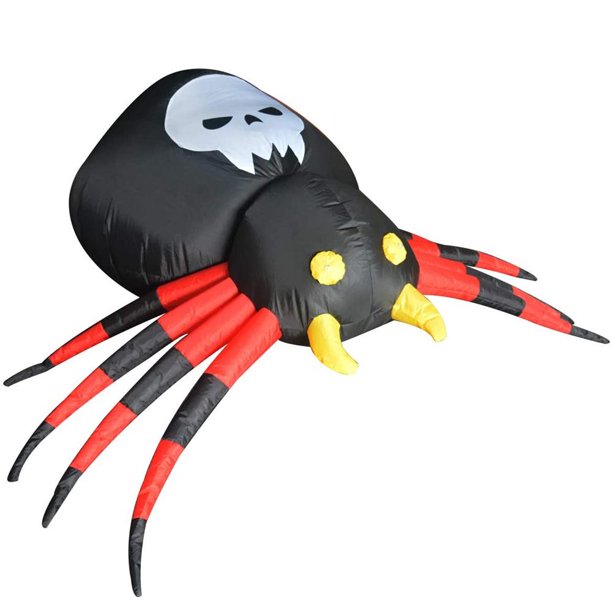 6ft Width Halloween Inflatable Spider with Magic Light Cooseas Blow Up Yard Decoration