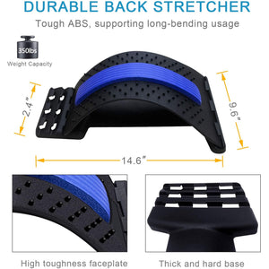 iFanze Back Stretcher, Lumbar Back Pain Relief Device, Multi-Level Back Massager Lumbar, Pain Relief for Herniated Disc, Sciatica, Scoliosis, Lower and Upper Back Stretcher Support
