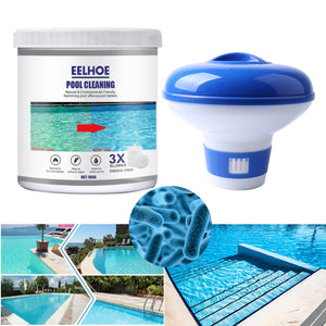 Melliful Stabilized Chlorine Tablets for Pool with Chlorine Floater Dispenser，Long Lasting,Slow Dissolving,cleaning kit for Spa and Hot Tub(180PCS +Dispenser)