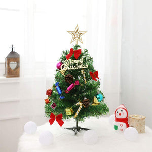 Melliful Artificial Tabletop Christmas Tree with Colorful LED Lights, 20-inch Height