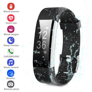 Fitness Tracker, Smart Fitness Watch with Heart Rate Monitor, Waterproof Smart Fitness Band with Step Counter, Calorie Counter, Pedometer Watch for Kids Women and Men