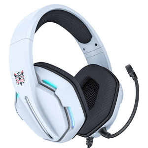 Gaming Headset, ONIKUMA K20 Stereo Bass Surround RGB Noise Cancelling Over Ear Gaming Headphones with Microphone, LED Light, for Xbox One Nintendo Switch PC PS3 PS4
