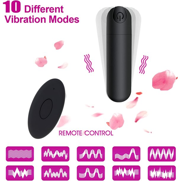 VESSTT Rechargeable Bullet Vibrator and Adult Toys for Clitoral G-Spot Stimulation with 10 Vibration Modes, Portable Waterproof Mini Vaginal Anal Massager Adult Toys for Women/Men(Black)