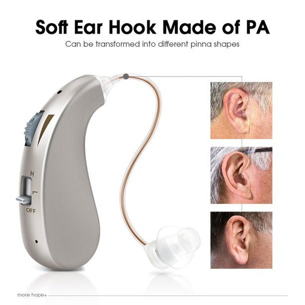 Doosl Personal Sound Amplifiers & Amplifiers,Lightweight,Noise Reduction,Rechargeable Hearing Device to Aid and Assist Hearing of Seniors and Adults,Silver