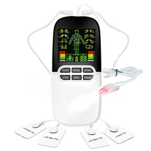 Vinmall TENS Unit Muscle Stimulator for Pain Relief Therapy, Dual Channels Electronic Pulse Massager EMS Deivce with 4 Electrode Pads