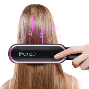 iFanze Ionic Hair Straightener Brush，Straightener，New Hair Styler，Flat iron，Dress Up Your Hair，Curl hair With Straightener，Best Hair Straightener