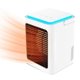 Portable Space Heater, Mini Desk Fan Heater Oscillation Personal Air Heater with Over-Heat Protection and Adjustable Thermostat for Home Office