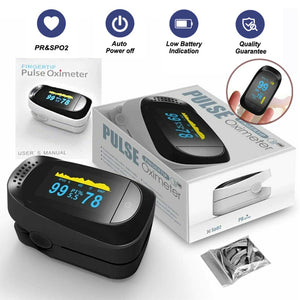 Fingertip Oximeter Blood Oxygen SpO2 Heart Rate Reader Monitor Lightweight Personal Use