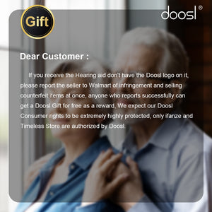 Doosl Rechargeable Hearing Aids, Mini Digital Hearing Aids Low-Noise, with Portable Charging Case for Seniors & Adults, Pair