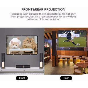 120" Portable Indoor Outdoor Projector Screen, Emossie 16:9 HD Protable Projection Screen Foldable Projector Movies Screen Support Double Sided Projection for Travel Office Home Theater