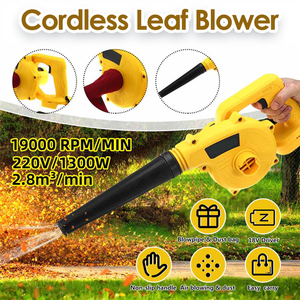 Electric Leaf Blower Cordless, Doosl 2-in-1 Leaf Blower & Vacuum with 2 Battery and Charger for Yard Cleaning Snow Blowing
