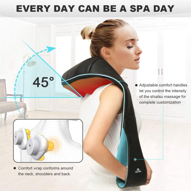 Neck and Back Massager, Deep Tissue 4D Kneading Massage Pillow