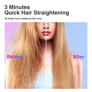 iFanze Ionic Hair Straightener Brush，Straightener，New Hair Styler，Flat iron，Dress Up Your Hair，Curl hair With Straightener，Best Hair Straightener
