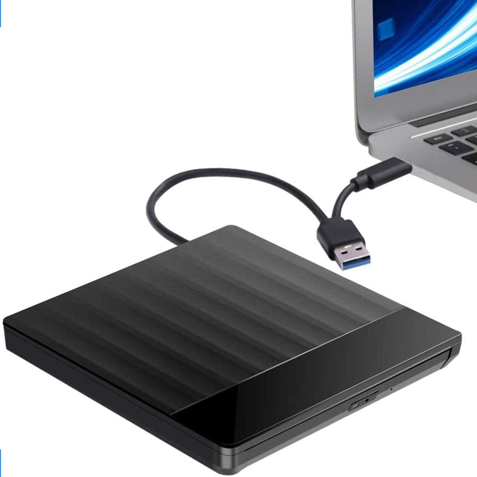 Portable CD DVD Drive, External DVD Drive Strong Compatibility CD DVD VCD  For Laptop For PC For Desktop Computer