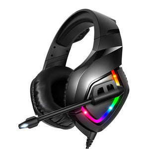 K1-B Gaming Headsets for PS4, Wired Gaming Headphones with Noise Canceling Mic & RGB Light, 7.1 Surround Sound, Compatible with PS5, Xbox One, PC, Laptop, Nintendo Switch, Mac, Mobile