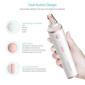 Blackhead Remover Vacuum Pore Vacuum,Wireless Charging Electric Acne Comedone Extractor Kit Whitehead Blackhead Removal Tool with LED Lighting System for Men and Women