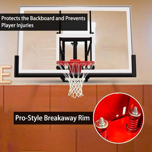 ifanze 55" Adjustable-Height Wall Mounted Basketball Hoop with QuickPlay Design