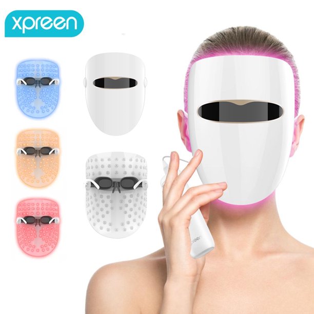Xpreen Light Therapy Mask,Led Face Photon Mask for Home Therapy, Blue Red Light Therapy Treatment Acne Photon Facial Mask, Facial Skin Care Mask for Acne Reduction Skin Rejuvenation
