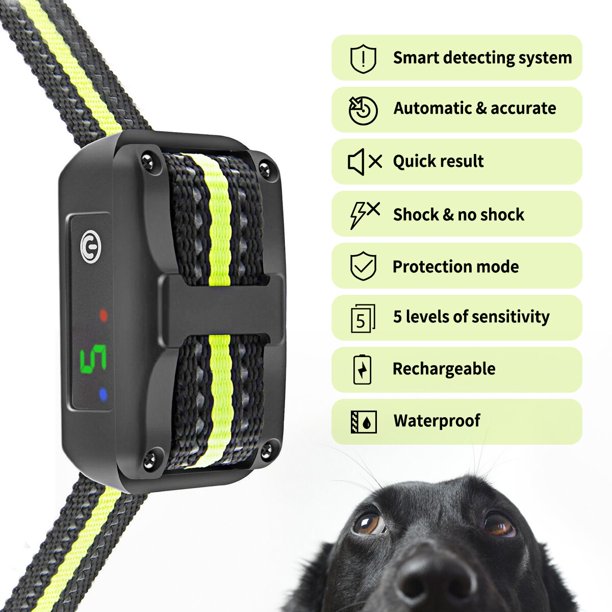 Mrdoggy Dog Bark Collars,3th Generation Automatic Anti Barking Device, Beep Vibration and No Harm Shock for Small Medium Large Dogs