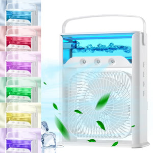 Personal Air Cooler, Portable Evaporative Conditioner with 3 Wind Speeds Small Desktop Cooling Fan, Mini Air Conditioner Fan for Home, Bedroom Room, Office, Dorm, Car, Camping Tent