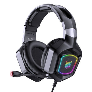 Gaming Headset, ONIKUMA X8 Headset with 3.5mm Wired Bass Stereo Noise-canceling Earphone with RGB LED Lights Microphone for PS4 PC Gamer Nintendo Switch Xbox One