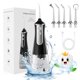 Water Dental Flosser Cordless for Teeth Cleaning, Rechargeable Oral Irrigator 3 Modes 5 Tips IPX6 Waterproof Powerful Battery Water Teeth Cleaner Pick for Home Travel