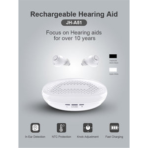Doosl Hearing Amplifiers, Rechargeable Hearing Aids with Portable Charging Case, Volume Adjustable, In-Ear Hearing Aids for Seniors and Adults