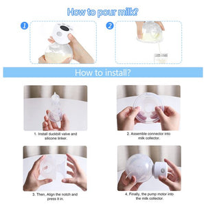 Hands Free Breast Pump Electric iFanze Wearable Breastfeeding Pump, 2 Modes & 9 Levels, Spill-Proof Pain Free Quiet Milk Extractor, 24mm, Double