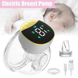 Electric Breast Pump, Hands Free Breast Pump with LCD Display, Anti-Spill Ultra-Quiet and Painless Portable Breast Pump, with 4 Modes and 12 Levels