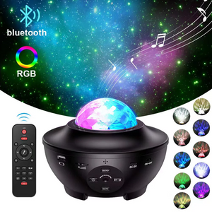 Star Projector, Night Light Projector, Built-in Music Bluetooth Speaker, USB Rechargeable, 10 Lighting Modes for Kids Baby Party Bedroom Home Decor
