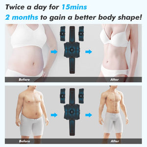 EMS Ab and Bicep Muscle Stimulator Workout Pads Review - 6 weeks results 