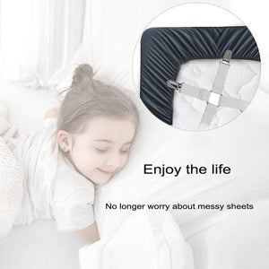 Bed Sheet Clips,Bed Sheet Holder Strap 360 Degree Bed Sheet Tightener –  iFanze