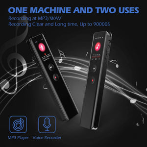 Voice Recorder, 16GB Digital Voice Dictaphone, MP3 Audio Recorder with Playback, Intelligent Noise Reduction, for Lectures Meetings Class