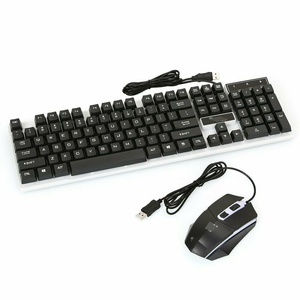 Doosl Gaming Keyboard And Mouse Set Rainbow LED Wired USB Keyboard And Mouse For PC PS3 PS4 Xbox One and 360