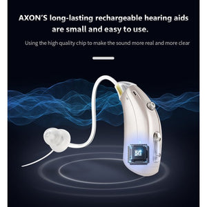 Rechargeable Hearing Aids for Seniors, Vinmall Hearing Amplifiers with Noise Cancelling and Portable Charging Box