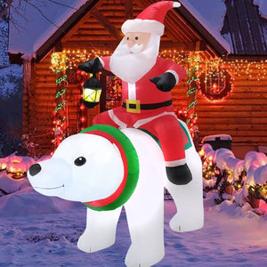 Melliful 6ft Christmas Inflatable for Indoor Outdoor Yard Decoration