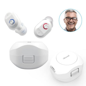 Doosl Hearing Amplifier Rechargeable for Seniors, Hearing Aids with Charging Box, Mini Sound Amplifier Noise Reduction (2 Units)