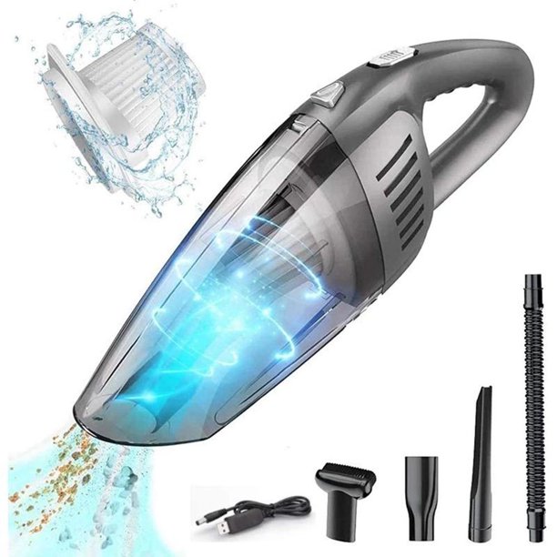 Beenate Portable Cordless, 7KPA Powerful Cyclonic Suction Vacuum Cleaner, Quick Charge Hand with Washable HEPA Filter for Car