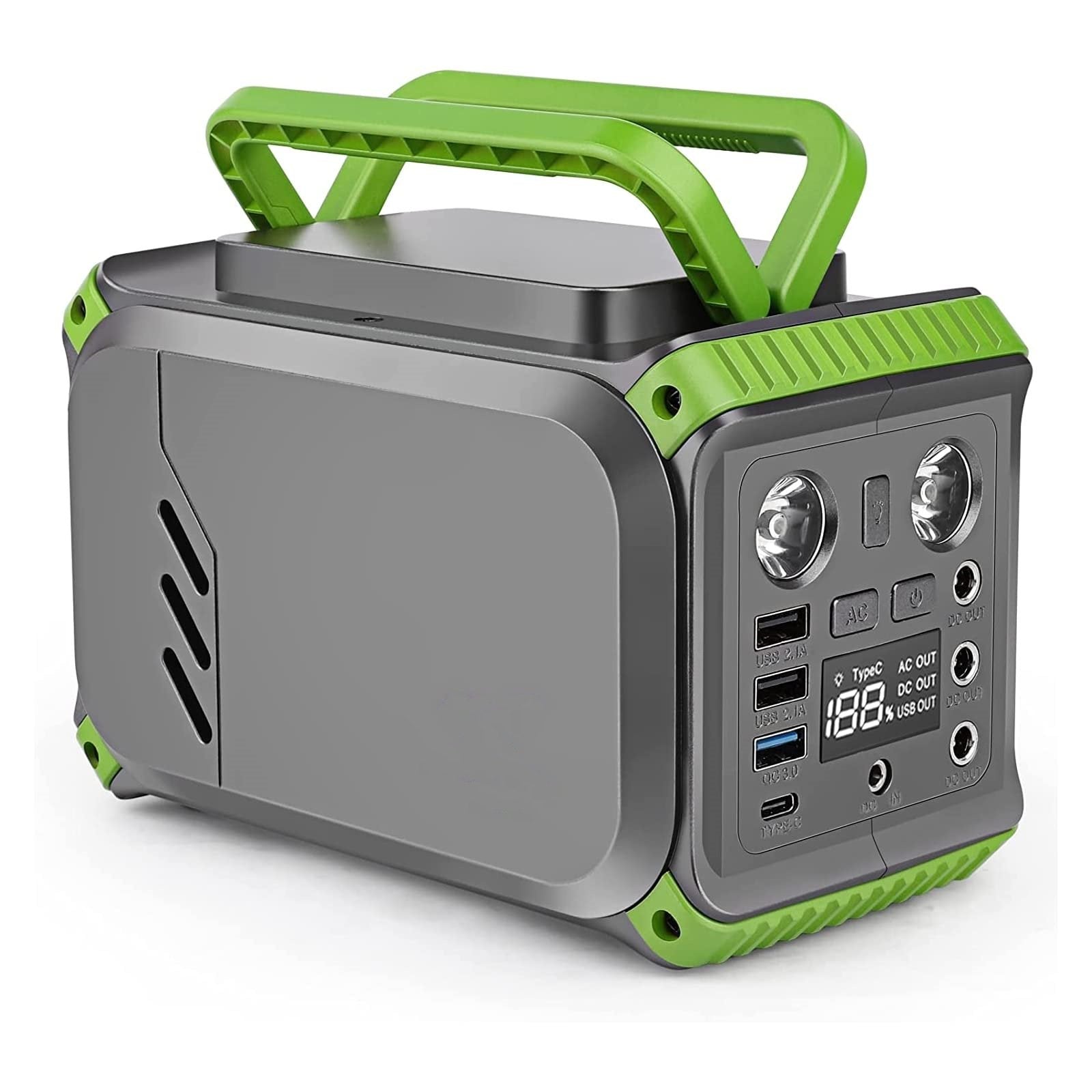 Doosl Portable Power Station 200W, 155Wh 42,000mAh Solar Generator Power Supply with LED Flashlights, Backup Battery for CPAP, Home Emergency, Outdoor Camping, Road Travel, Hunting, RV