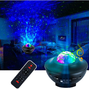 Star Projector, Ocean Wave Night Light Projector with Adjustable Lightness  Remote Control Timer 10 Lighting Modes Built-in Music Speaker Galaxy Light