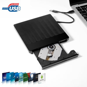 USB 3.0 External DVD Drive, Doosl Slim Portable CD Burner Drive High Speed Data Transfer for Notebook, Desktoop