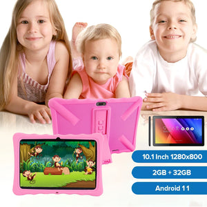 Doosl 10.1"HD Children's Tablet, Doosl 32GB Storage Kids Tablet, HD Touch Screen, Parental Control, Pink